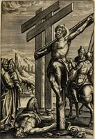 Picture 31 of 92 from Sacrum sanctuarium crucis et patientiae crucifixorum et cruciferorum, emblematicis imaginibus laborantium et aegrotantium ornatum: artifices gloriosi nouae artis bene viuendi et moriendi secundum rationem regulae et circini (1634), leaf 177