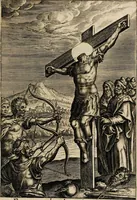 Picture 38 of 92 from Sacrum sanctuarium crucis et patientiae crucifixorum et cruciferorum, emblematicis imaginibus laborantium et aegrotantium ornatum: artifices gloriosi nouae artis bene viuendi et moriendi secundum rationem regulae et circini (1634), leaf 241