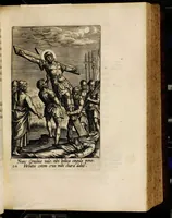 An illustration from Sacrum sanctuarium crucis et patientiae crucifixorum et cruciferorum, emblematicis imaginibus laborantium et aegrotantium ornatum: artifices gloriosi nouae artis bene viuendi et moriendi secundum rationem regulae et circini (1634)