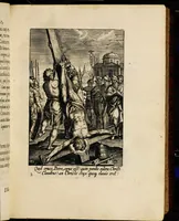 An illustration from Sacrum sanctuarium crucis et patientiae crucifixorum et cruciferorum, emblematicis imaginibus laborantium et aegrotantium ornatum: artifices gloriosi nouae artis bene viuendi et moriendi secundum rationem regulae et circini (1634)