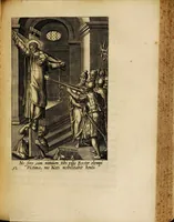 An illustration from Sacrum sanctuarium crucis et patientiae crucifixorum et cruciferorum, emblematicis imaginibus laborantium et aegrotantium ornatum: artifices gloriosi nouae artis bene viuendi et moriendi secundum rationem regulae et circini (1634)