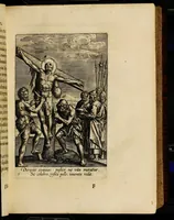 An illustration from Sacrum sanctuarium crucis et patientiae crucifixorum et cruciferorum, emblematicis imaginibus laborantium et aegrotantium ornatum: artifices gloriosi nouae artis bene viuendi et moriendi secundum rationem regulae et circini (1634)