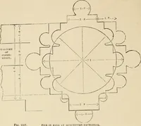 An illustration from An encyclopaedia of architecture, historical, theoretical, & practical. New ed., rev., portions rewritten, and with additions by Wyatt Papworth (1888)