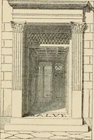 An illustration from An encyclopaedia of architecture, historical, theoretical, & practical. New ed., rev., portions rewritten, and with additions by Wyatt Papworth (1888)