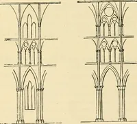 An illustration from An encyclopaedia of architecture, historical, theoretical, & practical. New ed., rev., portions rewritten, and with additions by Wyatt Papworth (1888)