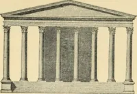 An illustration from An encyclopaedia of architecture, historical, theoretical, & practical. New ed., rev., portions rewritten, and with additions by Wyatt Papworth (1888)