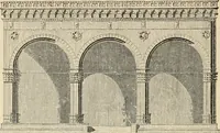 An illustration from An encyclopaedia of architecture, historical, theoretical, & practical. New ed., rev., portions rewritten, and with additions by Wyatt Papworth (1888)