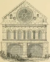 An illustration from An encyclopaedia of architecture, historical, theoretical, & practical. New ed., rev., portions rewritten, and with additions by Wyatt Papworth (1888)