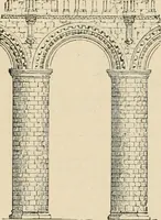 An illustration from An encyclopaedia of architecture, historical, theoretical, & practical. New ed., rev., portions rewritten, and with additions by Wyatt Papworth (1888)