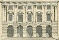 An illustration from An encyclopaedia of architecture, historical, theoretical, & practical. New ed., rev., portions rewritten, and with additions by Wyatt Papworth (1888)