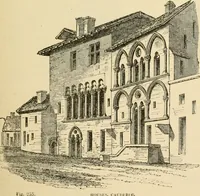 An illustration from An encyclopaedia of architecture, historical, theoretical, & practical. New ed., rev., portions rewritten, and with additions by Wyatt Papworth (1888)