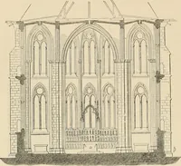 An illustration from An encyclopaedia of architecture, historical, theoretical, & practical. New ed., rev., portions rewritten, and with additions by Wyatt Papworth (1888)