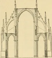 An illustration from An encyclopaedia of architecture, historical, theoretical, & practical. New ed., rev., portions rewritten, and with additions by Wyatt Papworth (1888)