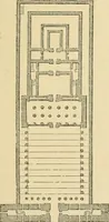 An illustration from An encyclopaedia of architecture, historical, theoretical, & practical. New ed., rev., portions rewritten, and with additions by Wyatt Papworth (1888)