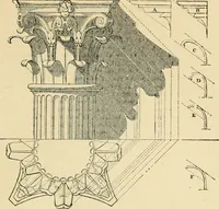 An illustration from An encyclopaedia of architecture, historical, theoretical, & practical. New ed., rev., portions rewritten, and with additions by Wyatt Papworth (1888)