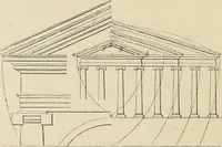 An illustration from An encyclopaedia of architecture, historical, theoretical, & practical. New ed., rev., portions rewritten, and with additions by Wyatt Papworth (1888)