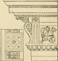 An illustration from An encyclopaedia of architecture, historical, theoretical, & practical. New ed., rev., portions rewritten, and with additions by Wyatt Papworth (1888)