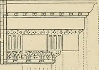 An illustration from An encyclopaedia of architecture, historical, theoretical, & practical. New ed., rev., portions rewritten, and with additions by Wyatt Papworth (1888)