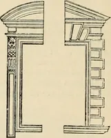 An illustration from An encyclopaedia of architecture, historical, theoretical, & practical. New ed., rev., portions rewritten, and with additions by Wyatt Papworth (1888)