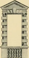An illustration from An encyclopaedia of architecture, historical, theoretical, & practical. New ed., rev., portions rewritten, and with additions by Wyatt Papworth (1888)
