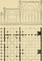 An illustration from An encyclopaedia of architecture, historical, theoretical, & practical. New ed., rev., portions rewritten, and with additions by Wyatt Papworth (1888)