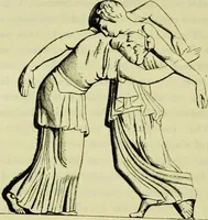 An illustration from La dégénérescence bachique et la névrose religieuse dans l'antiquité. Études medico-psychologiques, tirées des chefs-d'œuvre de la poésie, de l'histoire et de la philosophie, la Bible, Homère ... etc (1901)