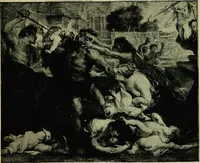An illustration from La dégénérescence bachique et la névrose religieuse dans l'antiquité. Études medico-psychologiques, tirées des chefs-d'œuvre de la poésie, de l'histoire et de la philosophie, la Bible, Homère ... etc (1901)