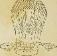 An illustration from La navigation aérienne : l'aviation et la direction des aérostats dans les temps anciens et modernes (1886)