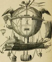 An illustration from La navigation aérienne : l'aviation et la direction des aérostats dans les temps anciens et modernes (1886)