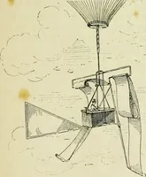 An illustration from La navigation aérienne : l'aviation et la direction des aérostats dans les temps anciens et modernes (1886)