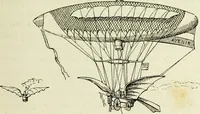 An illustration from La navigation aérienne : l'aviation et la direction des aérostats dans les temps anciens et modernes (1886)