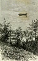 An illustration from La navigation aérienne : l'aviation et la direction des aérostats dans les temps anciens et modernes (1886)