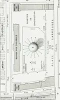 An illustration from Le grand ballon captif à vapeur de M. Henry Giffard : cour des Tuileries--Paris, 1878 (1878)