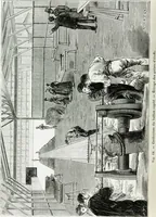An illustration from Le grand ballon captif à vapeur de M. Henry Giffard : cour des Tuileries--Paris, 1878 (1878)