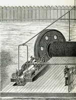 An illustration from Le grand ballon captif à vapeur de M. Henry Giffard : cour des Tuileries--Paris, 1878 (1878)