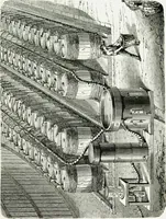 An illustration from Le grand ballon captif à vapeur de M. Henry Giffard : cour des Tuileries--Paris, 1878 (1878)