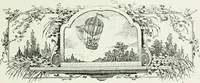 An illustration from Bibliographie aéronautique : catalogue de livres d'histoire, de science, de voyages et de fantaisie, traitant de la navigation aérienne ou des aérostats (1887)