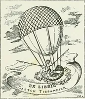 An illustration from Bibliographie aéronautique : catalogue de livres d'histoire, de science, de voyages et de fantaisie, traitant de la navigation aérienne ou des aérostats (1887)