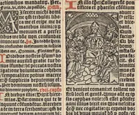 An illustration from Missale ad sacrosancte Constantiensis ecclesie usum nunc cum variis additamentis et in fine devotis missis cum vel sequentiis ante hac nusque visis elimatissime impressum. Novissime quoque Rothomagi cum appropriatis vuilibet hystoriis. Consummatum anno Domini virtutum conditorisque mundi millesimo quingentesimo. xxiiii. Die quarta mensis octobris. (1524)