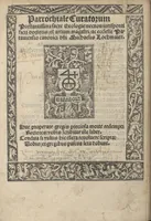 An illustration from Parrochiale curatorum prestantissimi sacre theologie : necnon jurispontificii doctoris et artium magistri, ac ecclesie Pataviensis canonici domini Michaelis Lochmaier. Huc properate gregis preciosa morte redempti rectores : vobis scribitur iste liber. Condita si vultis hic cuncta revolvere scripta : vobis, et gregibus pascua leta dabunt. (1509)