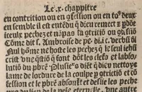 An illustration from Manipulus curatorum. Translate de latin en francoys.