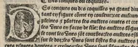 An illustration from Platine en françoys, tres utile et necessaire pour le corps humain, qui traicte de honneste volupte et de toutes viandes et choses que lhomme mange : quelles vertus ont : et en quoy nuysent ou prouffitent au corps humain et comment se doyvent apprester ou appareiller : et de faire a chascune dicelles viandes soit chair ou poisson sa propre sausce : et des proprietez et vertus que ont lesdictes viandes. Et du lieu et place convenable a lhomme pour habiter : et de plusieurs aultres gentillesses parquoy lhomme se peult maintenir en prosperite et sante sans avoir grant indigence davoir aultre medecin sil est homme de raison. (1519)