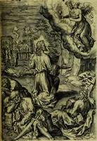 An illustration from Humanae salutis monumenta (1583)