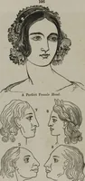 An illustration from Coombs's standard phrenology : exhibiting the exact phrenological admeasurements of above fifty distinguished and extraordinary personages, of both sexes : with skulls of the various nations of the world : embellished with above 50 engravings, and poetical descriptions of beauty, intellect, and physiognomy : with observations explanatory of the science, adapted to the character of [blank] (1841)