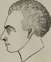 An illustration from Coombs's standard phrenology : exhibiting the exact phrenological admeasurements of above fifty distinguished and extraordinary personages, of both sexes : with skulls of the various nations of the world : embellished with above 50 engravings, and poetical descriptions of beauty, intellect, and physiognomy : with observations explanatory of the science, adapted to the character of [blank] (1841)