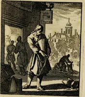 Picture 46 of 141 from Spiegel van het menselyk bedryf: vertoonende honderd verscheiden ambachten, konstig afgebeeld en met godlyke spreuken en stichtelyke verzen verryke (1730), leaf 101