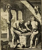 Picture 59 of 141 from Spiegel van het menselyk bedryf: vertoonende honderd verscheiden ambachten, konstig afgebeeld en met godlyke spreuken en stichtelyke verzen verryke (1730), leaf 127