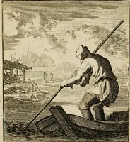 Picture 75 of 141 from Spiegel van het menselyk bedryf: vertoonende honderd verscheiden ambachten, konstig afgebeeld en met godlyke spreuken en stichtelyke verzen verryke (1730), leaf 159