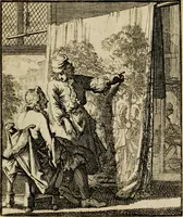 Picture 84 of 141 from Spiegel van het menselyk bedryf: vertoonende honderd verscheiden ambachten, konstig afgebeeld en met godlyke spreuken en stichtelyke verzen verryke (1730), leaf 177
