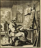 Picture 85 of 141 from Spiegel van het menselyk bedryf: vertoonende honderd verscheiden ambachten, konstig afgebeeld en met godlyke spreuken en stichtelyke verzen verryke (1730), leaf 179